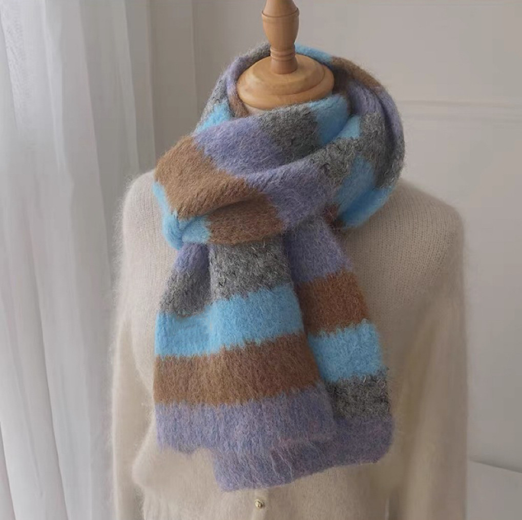 ニットマフラー 、通勤、 通学、防寒対策、男女兼用 4,115円