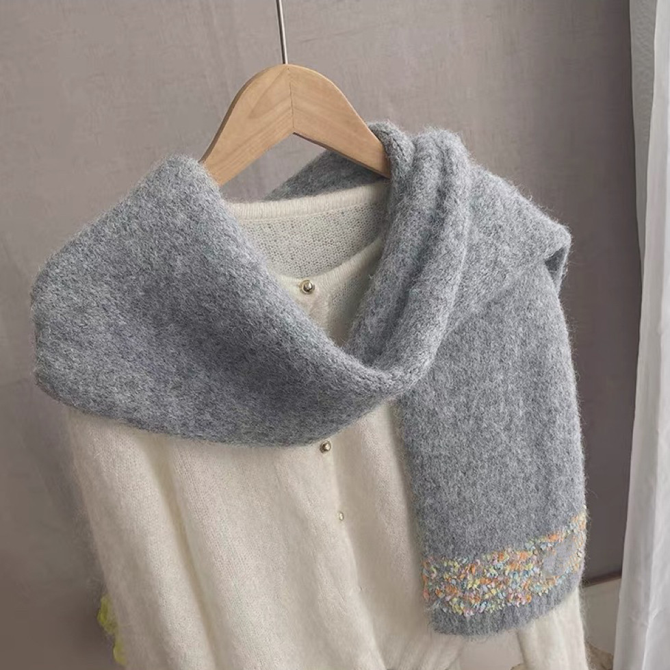 ニットマフラー 、通勤、 通学、防寒対策