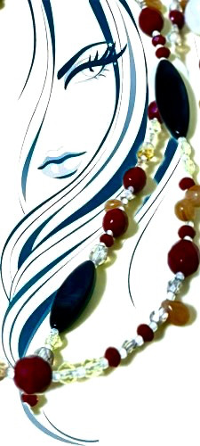 ロングビーズネックレス