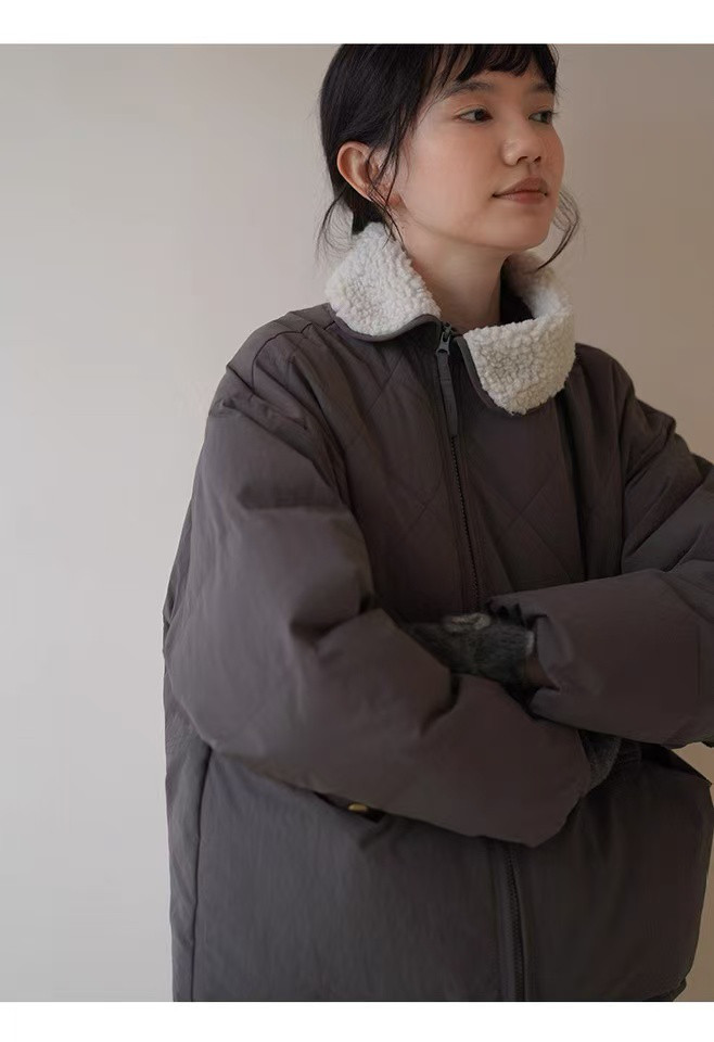 縫い合わせショートコート　単色