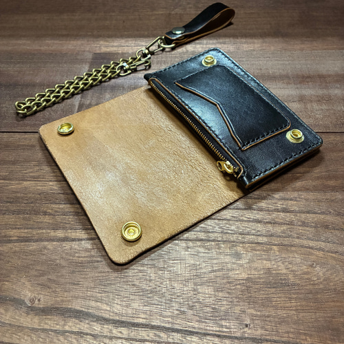姫路産 ホースハイド ミドルトラッカーウォレット 二つ折り財布 S-crft