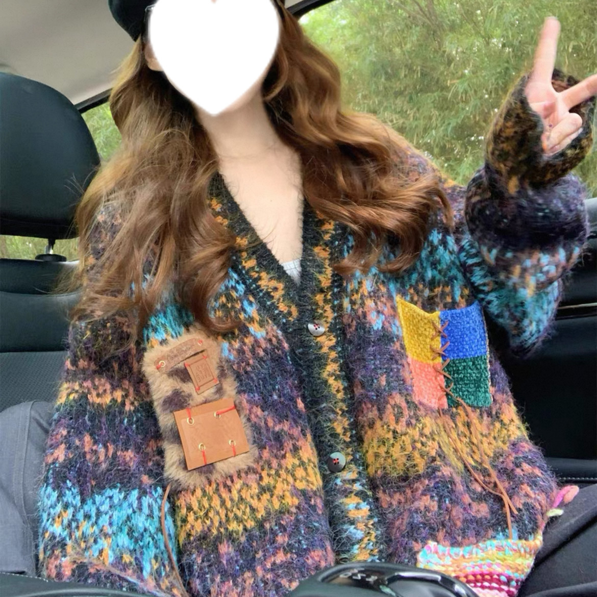 手編みニットカーディガン、大人が着たいお洒落なカーディガン、前開きニットセーター、防寒対策、秋冬ニットコート、厚手