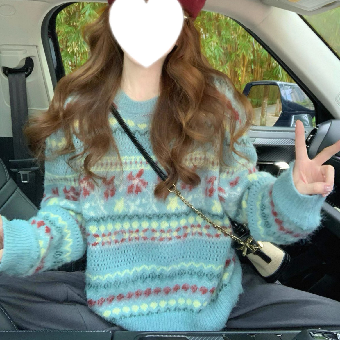 手編みニットセーター、大人が着たいお洒落なニットセーター、前開きニットセーター、防寒対策、秋冬ニットコート、厚手