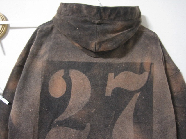 1点　スキッパー　ラージナンバー【27】フラッシュ加工　パイル/ブラウン/ストレッチ/プレゼント/Ｖネック