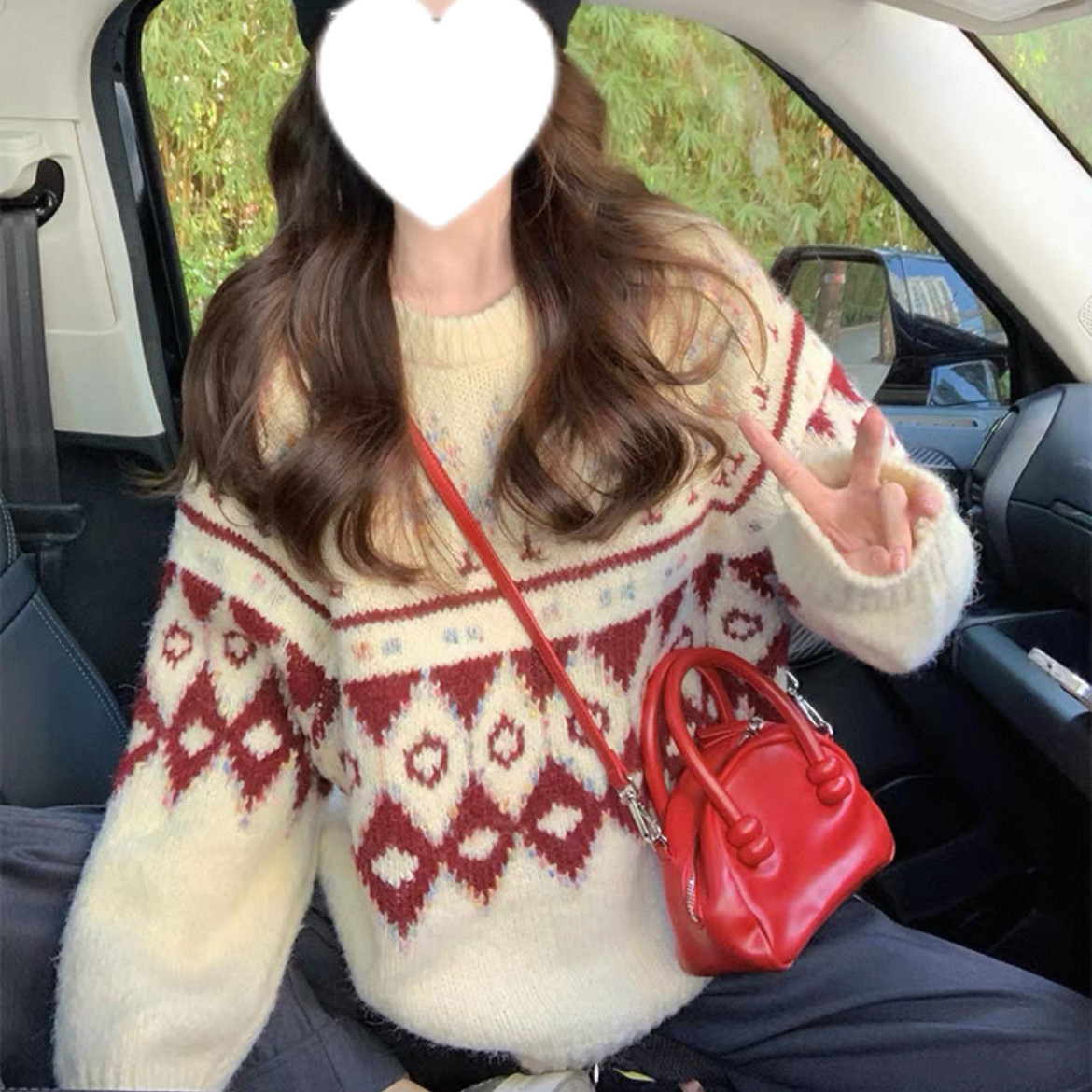 手編みニットセーター、大人が着たいお洒落なニットセーター、前開きニットセーター、防寒対策、秋冬ニットコート、厚手