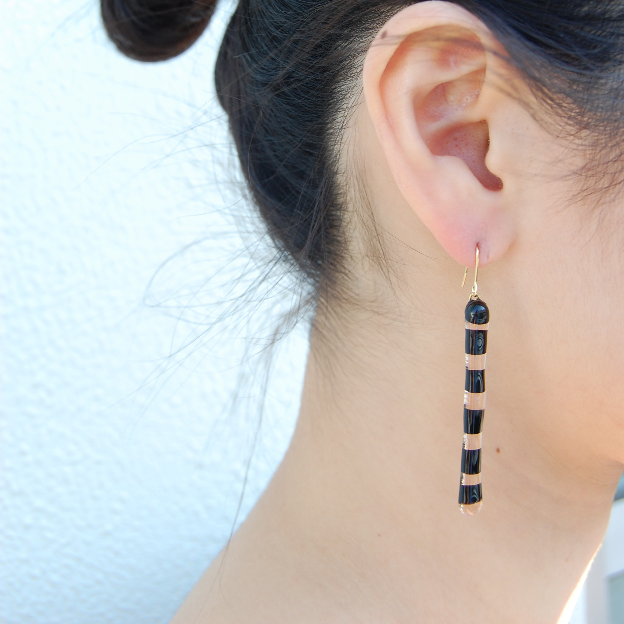 ガラスのピアス、イヤリング　金属アレルギー対応