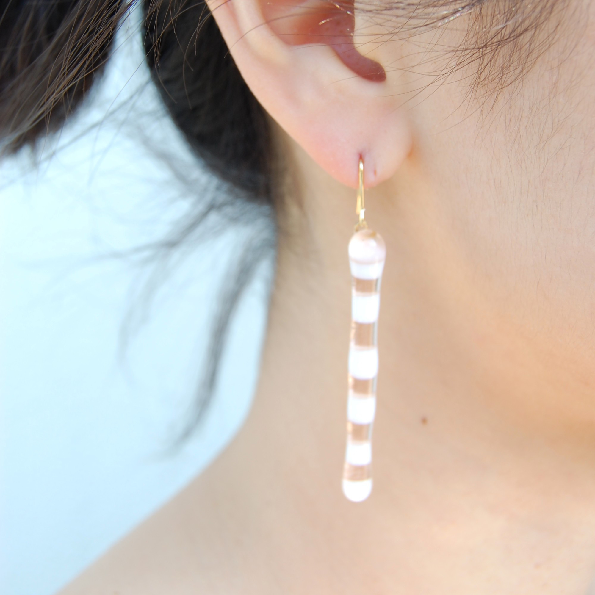 ガラスのピアス、イヤリング　金属アレルギー対応