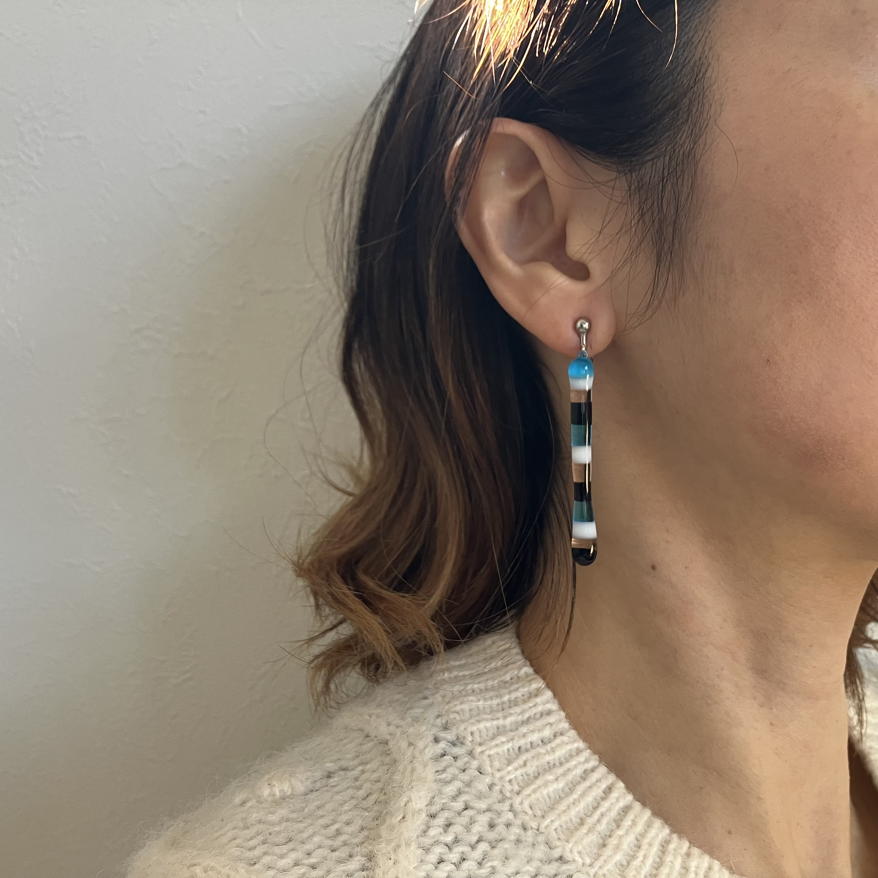 ガラスのピアス、イヤリング　金属アレルギー対応