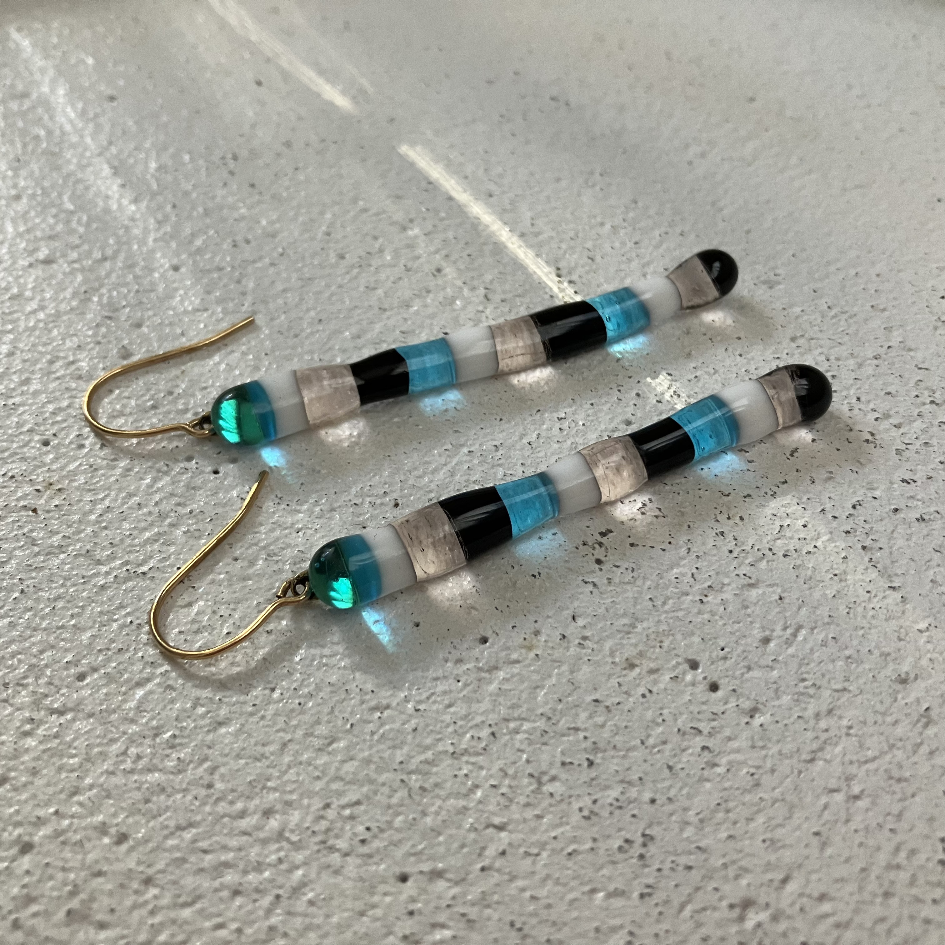 ガラスのピアス、イヤリング　金属アレルギー対応