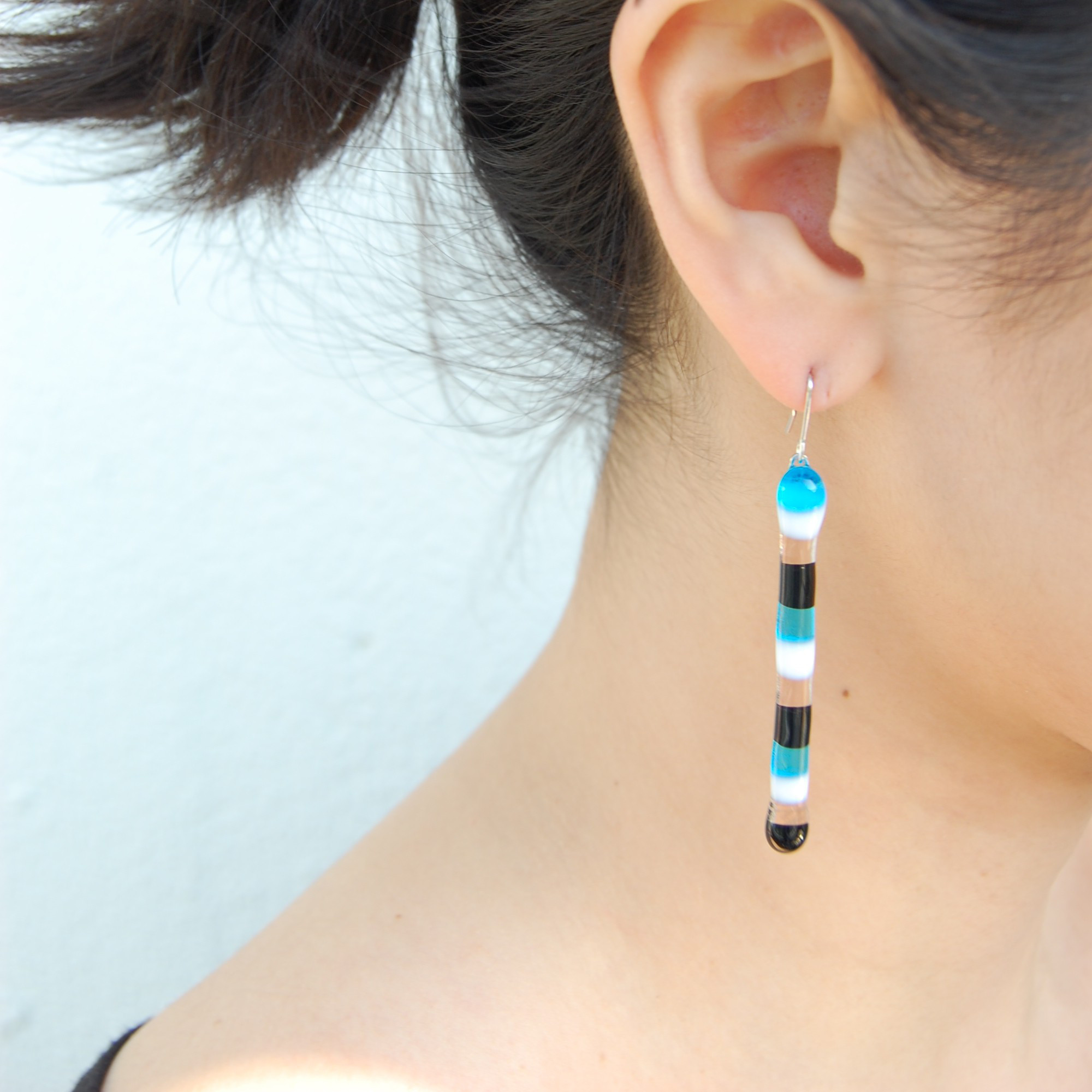 ガラスのピアス、イヤリング　金属アレルギー対応