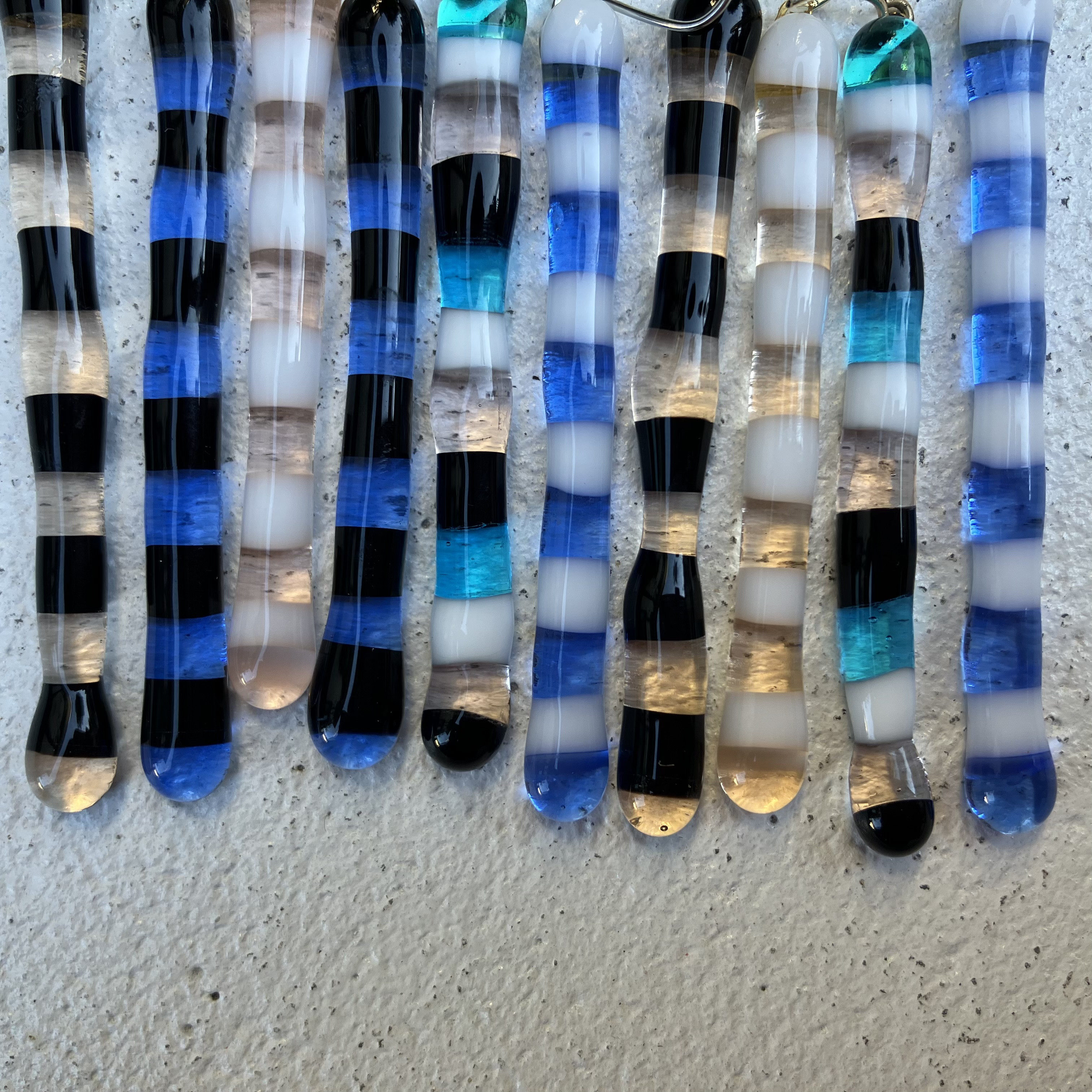 ガラスのピアス、イヤリング　金属アレルギー対応