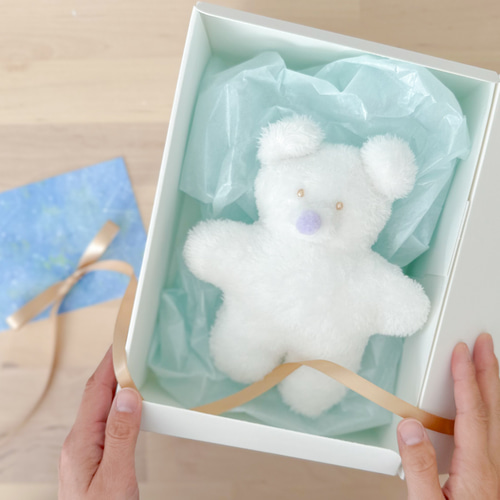 やさしい白くまのぬいぐるみ｜こんぺいとうの森のくまさん ぬいぐるみ