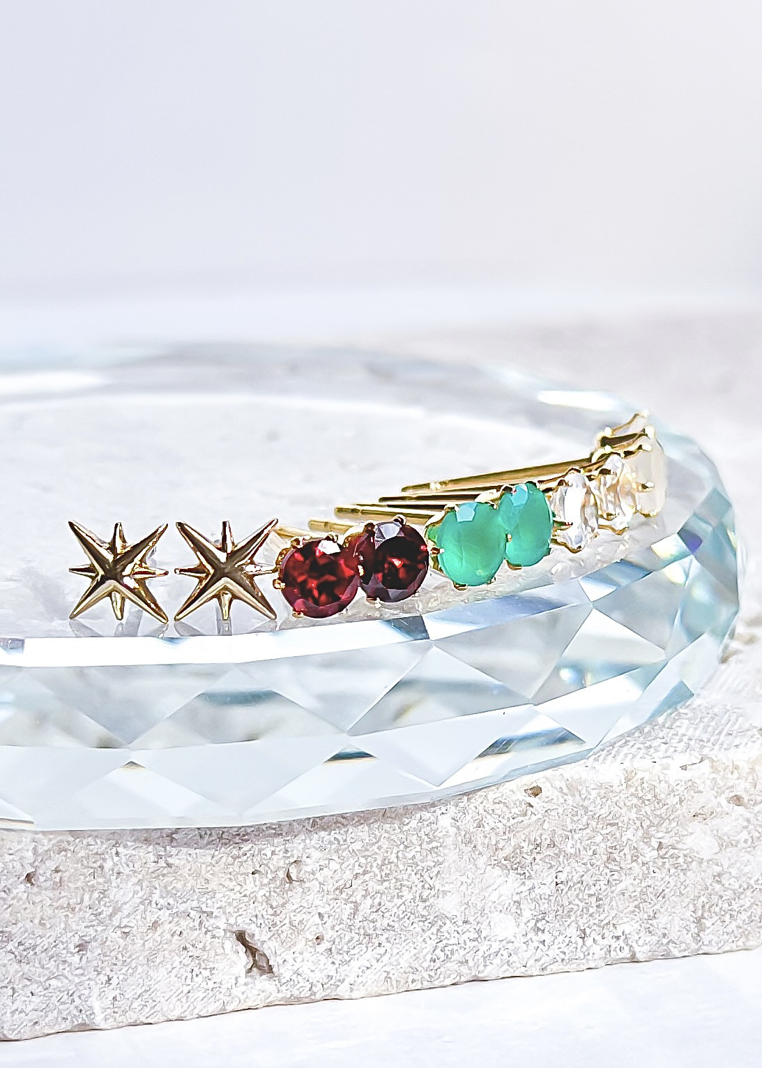 【ラッピング無料】ホリデーBOX セット 天然石スタッドピアス クリスマス2025 シンプル 1粒 金アレ対応