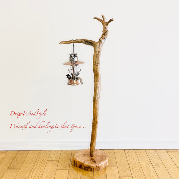 L字を描く古木風な流木スタンド ランタンやエアプラントを飾れる置物 北欧 照明 N110 11枚目の画像