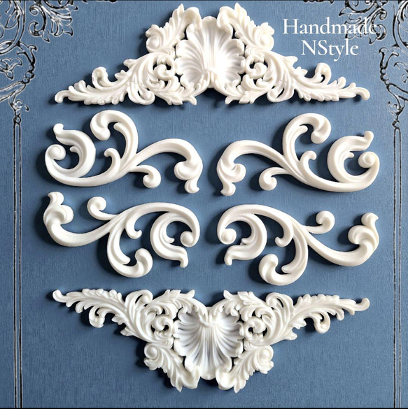 ♛アンティーク♛飾り DIY 装飾 ロココ調レリーフ デコパーツ