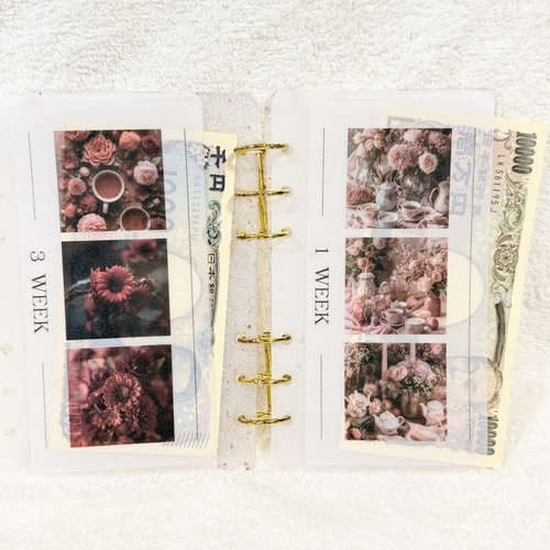 No.42 flower weeklyﾀｲﾌﾟ saving リフィルバインダー貯金韓国 その他