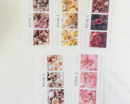 No.42 flower weeklyﾀｲﾌﾟ saving リフィルバインダー貯金韓国 その他