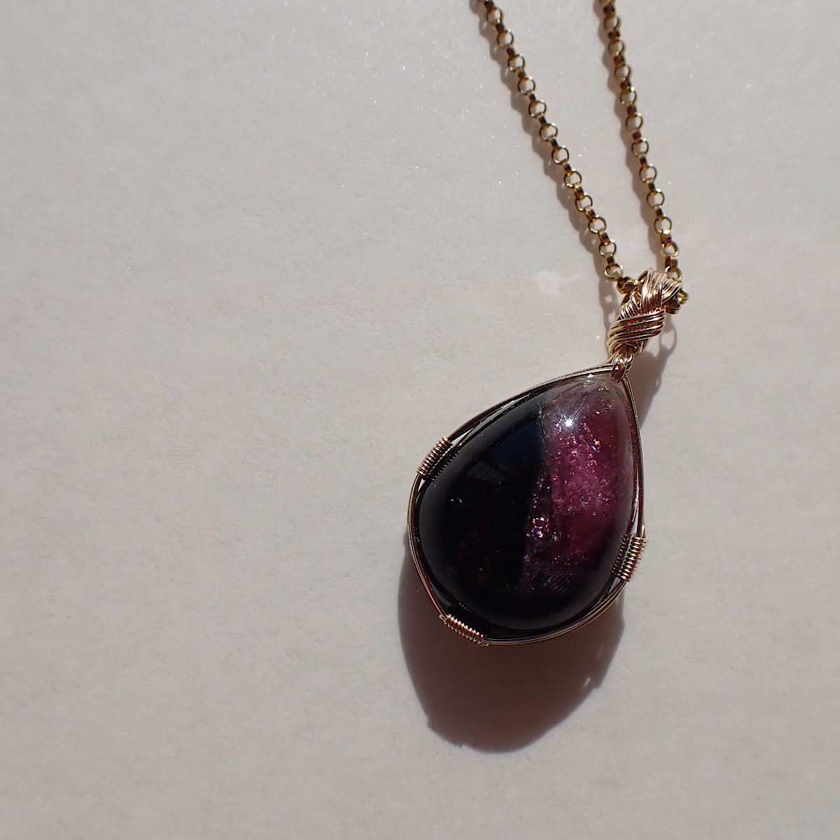 女神巻き®︎トルマリンのペンダントトップ