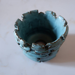 3号ヒスイ青裂紋鉢327　塊根植物　多肉植物　アガベ　盆栽　植木鉢　作家鉢　鉢皿　沖縄 4枚目の画像