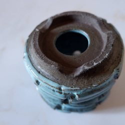 3号ヒスイ青裂紋鉢327　塊根植物　多肉植物　アガベ　盆栽　植木鉢　作家鉢　鉢皿　沖縄 6枚目の画像