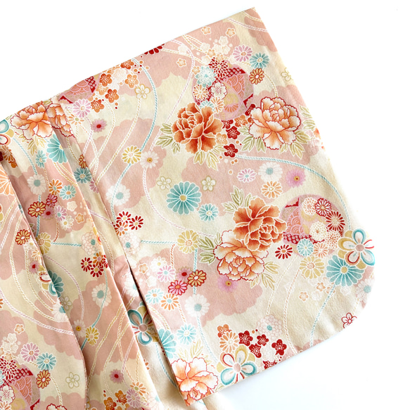 【即納】ベビー袴70~80/女の子 和柄 ピンク系 9枚目の画像