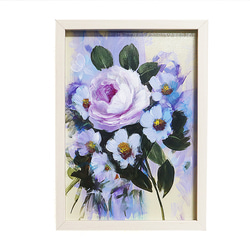 原画・ 手描き・A4額付 Rosa ancienne『うすい光のなかで』 アクリル画