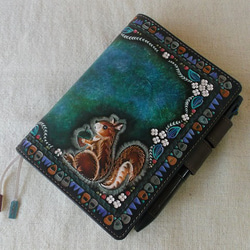 ほぼ日手帳カズン対応 レザー手帳カバー 刻印＆拭き染め A5サイズ 手帳