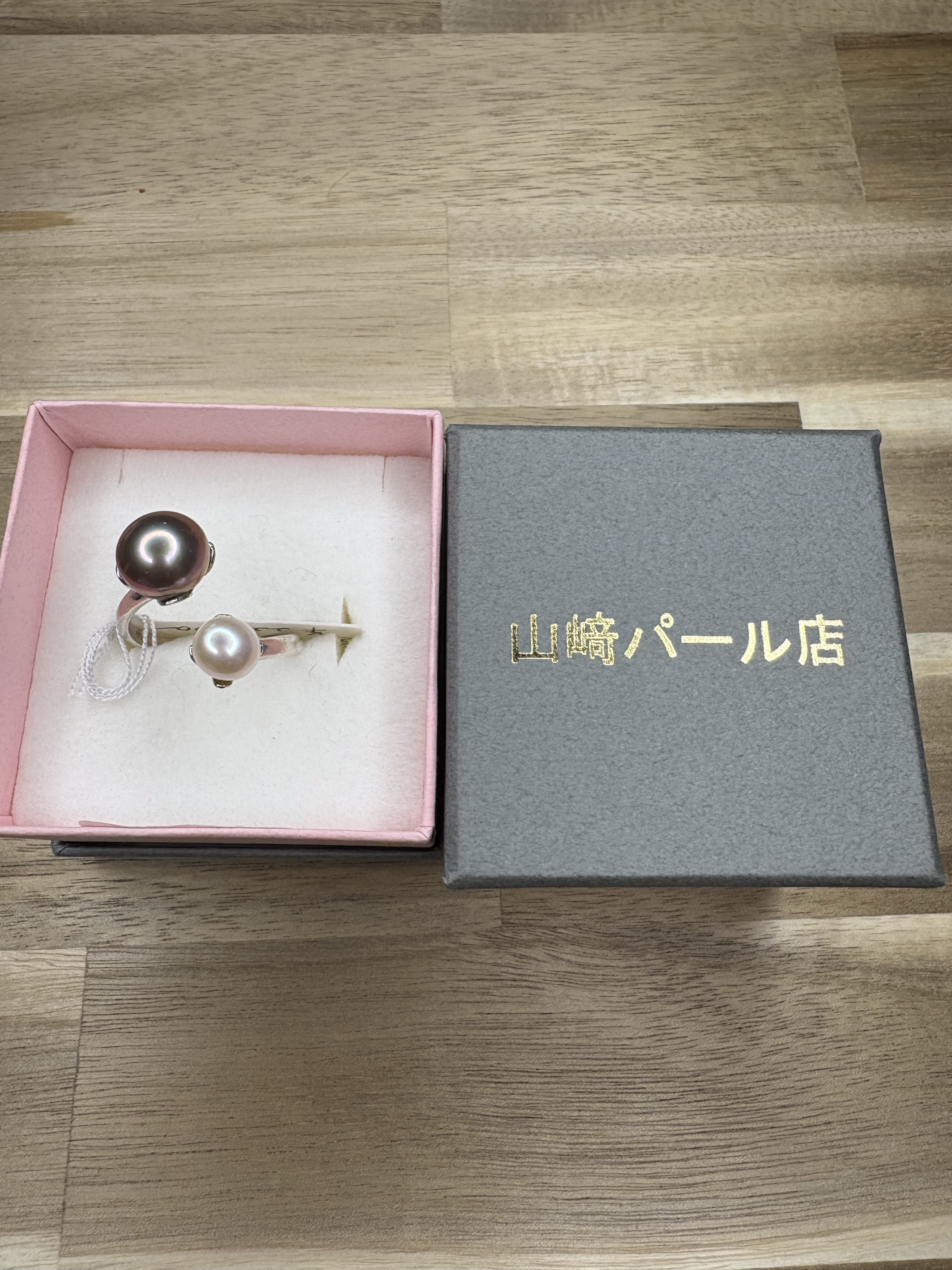 【一点物】 淡水パールツインリング