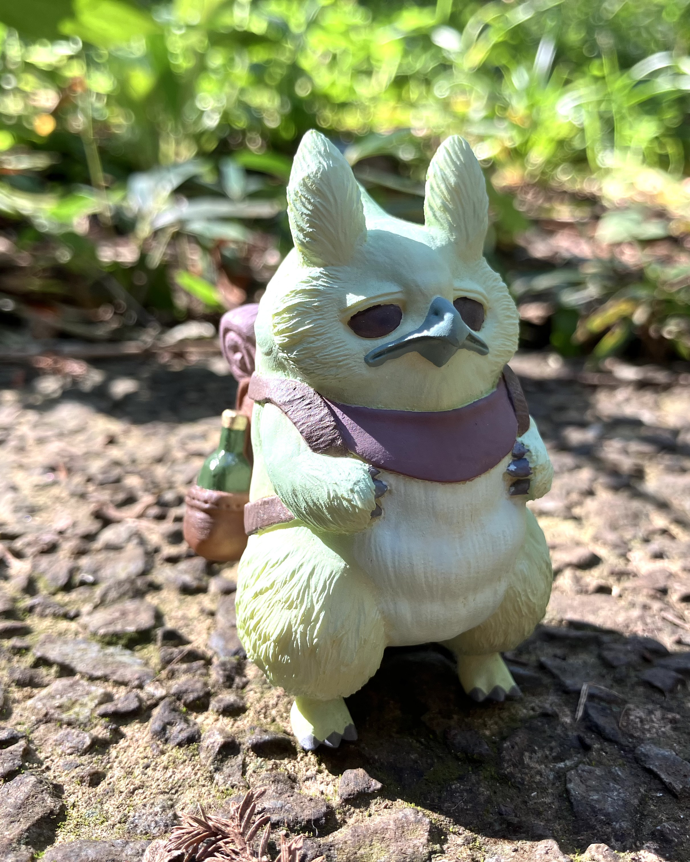 おでかけリュックのドルミミ置物《毛並み：抹茶ラテ》