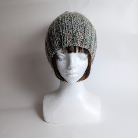 ゆるーくニット帽（グリーン系）