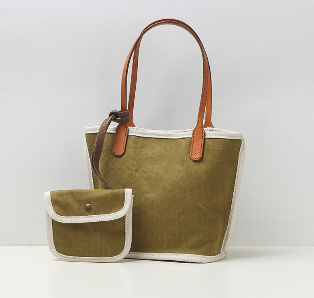 レザー キャンバストートバッグ  ショルダー バッグ  A4  大容量肩掛けバッグ メンズ レディース 4色選択可