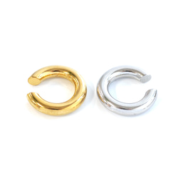 ese164 [訂製/4個裝] 簡約粗圓耳夾，線徑：約4毫米，外徑：約19毫米，不鏽鋼配件 第5張的照片