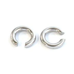 ese164 [訂製/4個裝] 簡約粗圓耳夾，線徑：約4毫米，外徑：約19毫米，不鏽鋼配件 第4張的照片