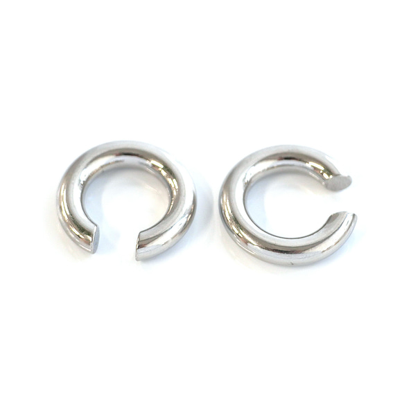 ese164 [訂製/4個裝] 簡約粗圓耳夾，線徑：約4毫米，外徑：約19毫米，不鏽鋼配件 第4張的照片