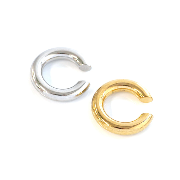 ese164 [訂製/4個裝] 簡約粗圓耳夾，線徑：約4毫米，外徑：約19毫米，不鏽鋼配件 第6張的照片