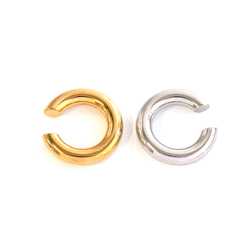 ese164 [訂製/4個裝] 18KGP 簡約粗圓耳夾，線徑約4毫米，外徑約19毫米，不鏽鋼 第5張的照片