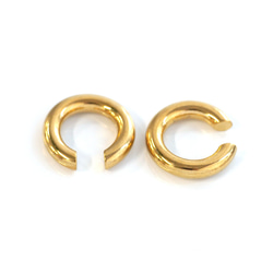 ese164 [訂製/4個裝] 18KGP 簡約粗圓耳夾，線徑約4毫米，外徑約19毫米，不鏽鋼 第4張的照片