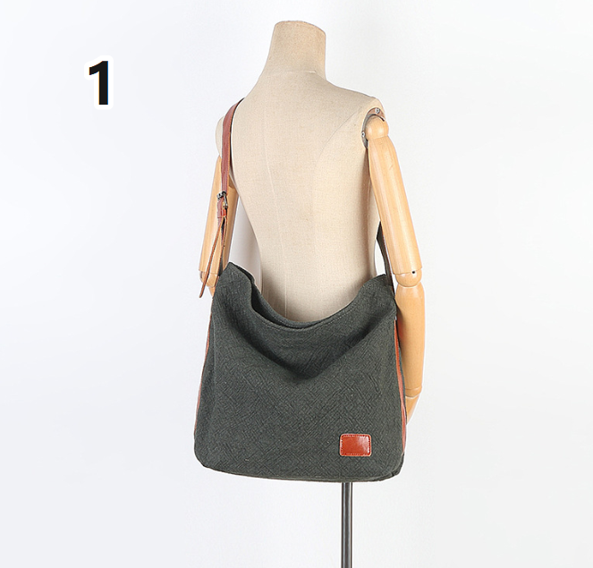 レザー キャンバストートバッグ  ショルダー バッグ  A4  大容量肩掛けバッグ メンズ レディース 2色選択可