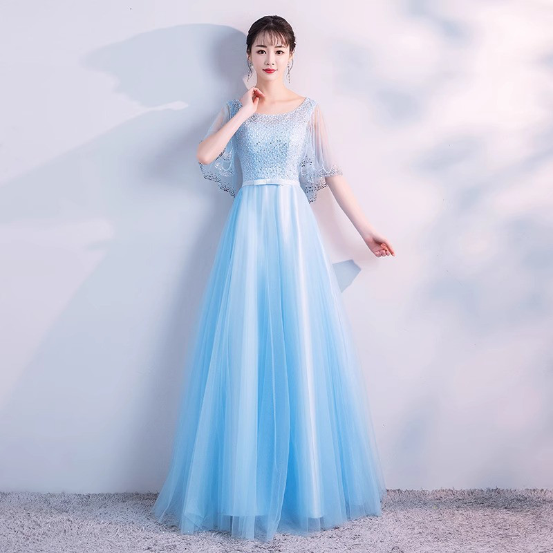 高級感 青 白 黒 赤 ボルドー パーティードレス シンプル 演奏会 大合唱 パーティー 前撮り HL702