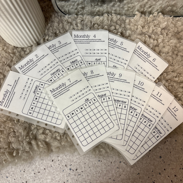 FREE＊年間savingリフィル/A6サイズ/家計管理グッズ/先取貯金/積立貯金