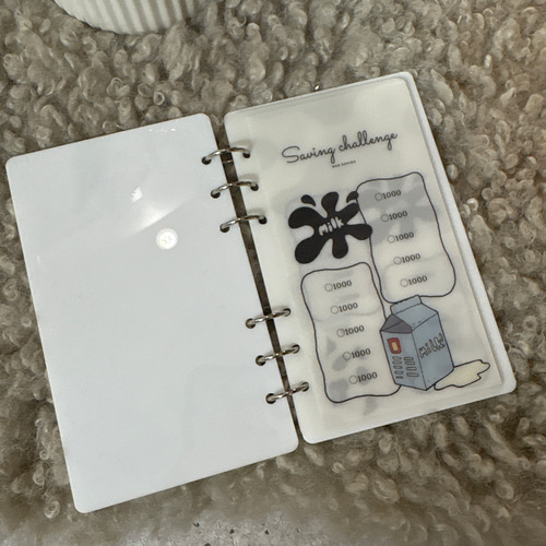 milk＊saving moneyリフィル/A6サイズ/少額貯金/残し貯め貯金/韓国