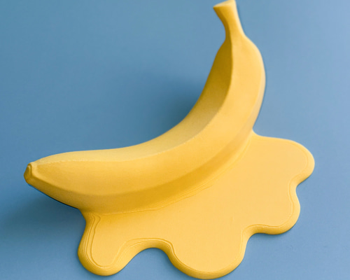 Melting Banana ／ とろけるバナナのオブジェ（3Dプリント・インテリア