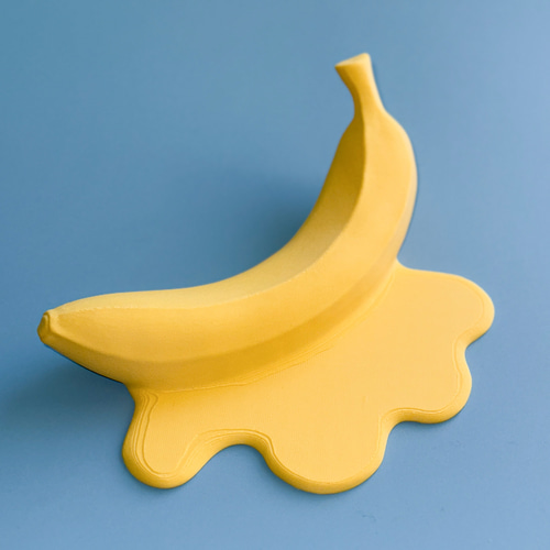 Melting Banana ／ とろけるバナナのオブジェ（3Dプリント・インテリア
