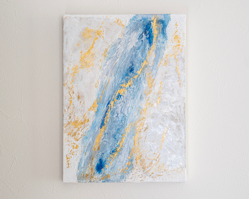 Calm Breeze」原画 F4 抽象画 テクスチャーアート モダン 絵画