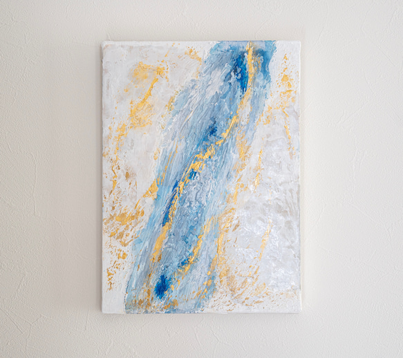 Calm Breeze」原画 F4 抽象画 テクスチャーアート モダン 絵画