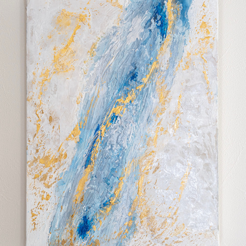 Calm Breeze」原画 F4 抽象画 テクスチャーアート モダン 絵画