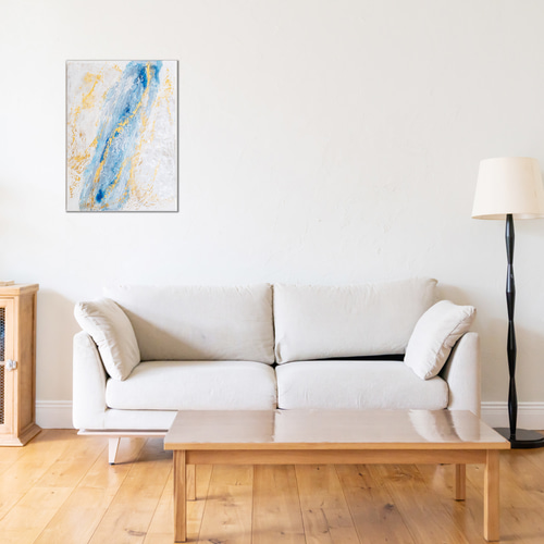 Calm Breeze」原画 F4 抽象画 テクスチャーアート モダン 絵画