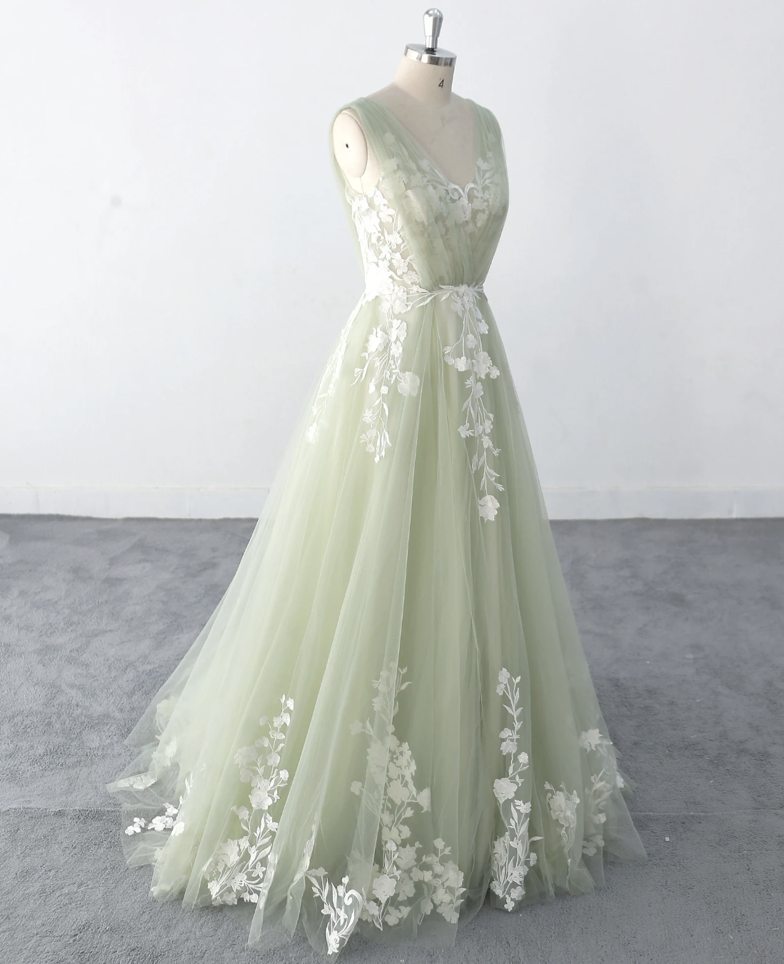 人気演奏会発表会二次会ウェディングドレスロングチュールカラー直しドレス58