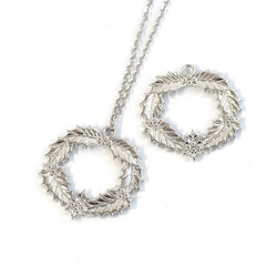 ejp936 [2件裝] 冬青花環聖誕冬季圖案吊墜 第7張的照片