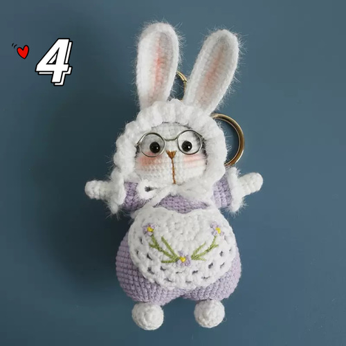 毛糸 手作り 刺繍 編みぐるみ ニット人形 キーホルダー バッグチャーム